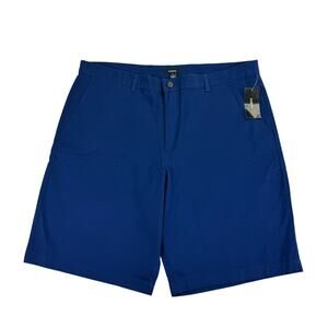 Alfani Mens Flat Front Chino Shorts Blue 36